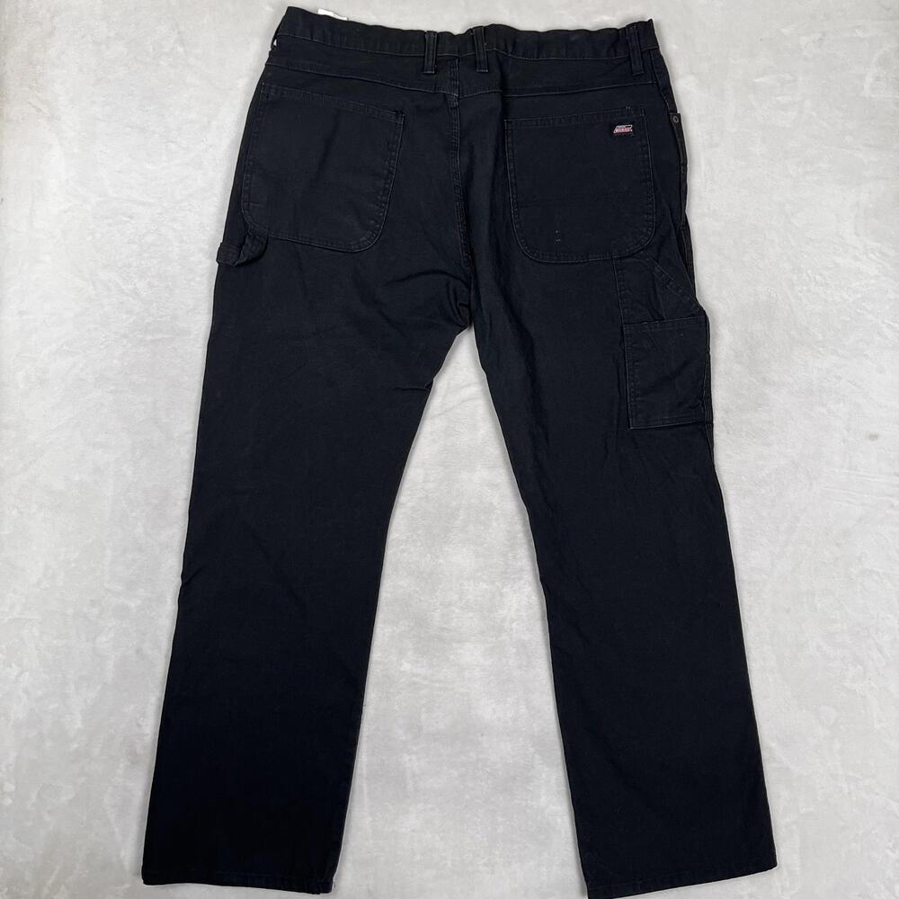 Dickies Carpenter Pants Mens 38x32 Black Relaxed Fit Canvas Utility Workwear